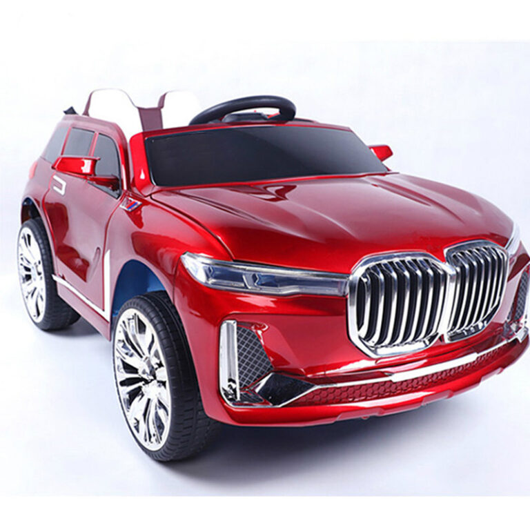 Red kids ride-on car with single seat, Bluetooth music and swing function