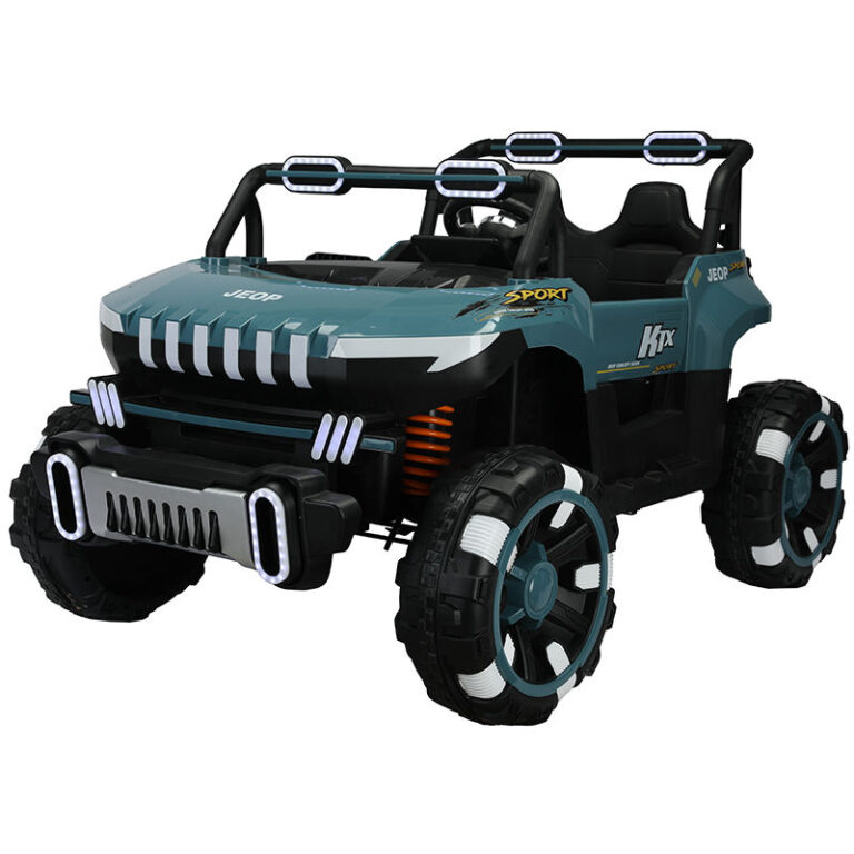 Teal Kids 4x4 Off-Road Ride-On UTV with 2.4G Remote, LED Lights, and Music Player