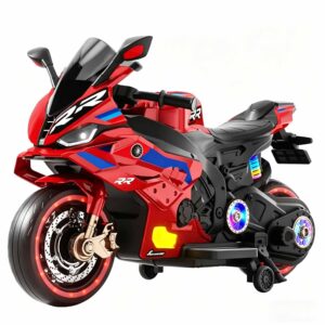 12V Kids Electric Motorcycle with Dual Motors & Bluetooth