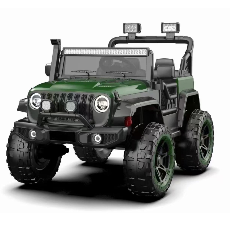 12V Dual-Seater Kids 4WD Off-Road Ride-On Jeep with Bluetooth Swing & 2.4G Remote