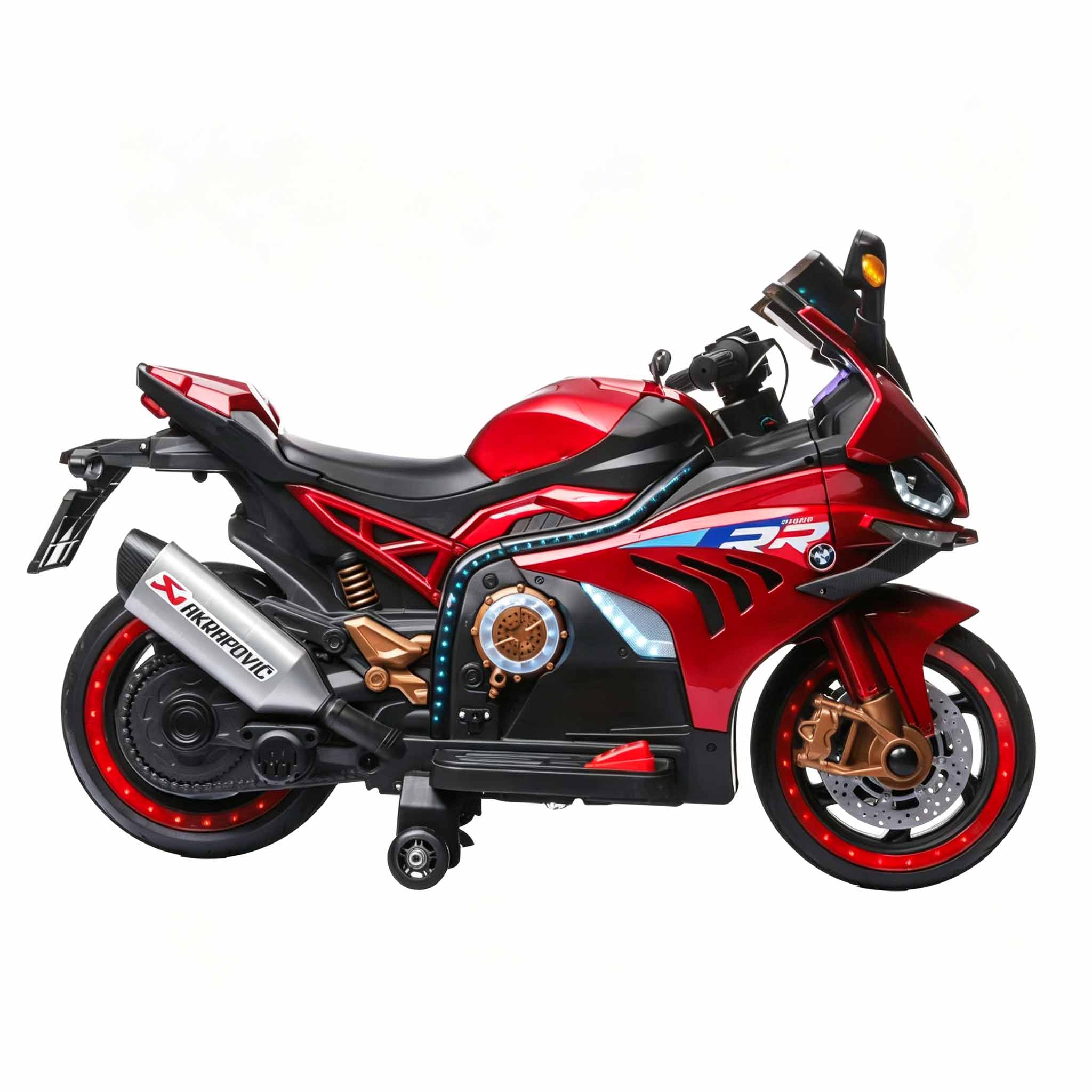 12V Kids Ride-On Motorcycle Cool LED Lights & Bluetooth - Image 3
