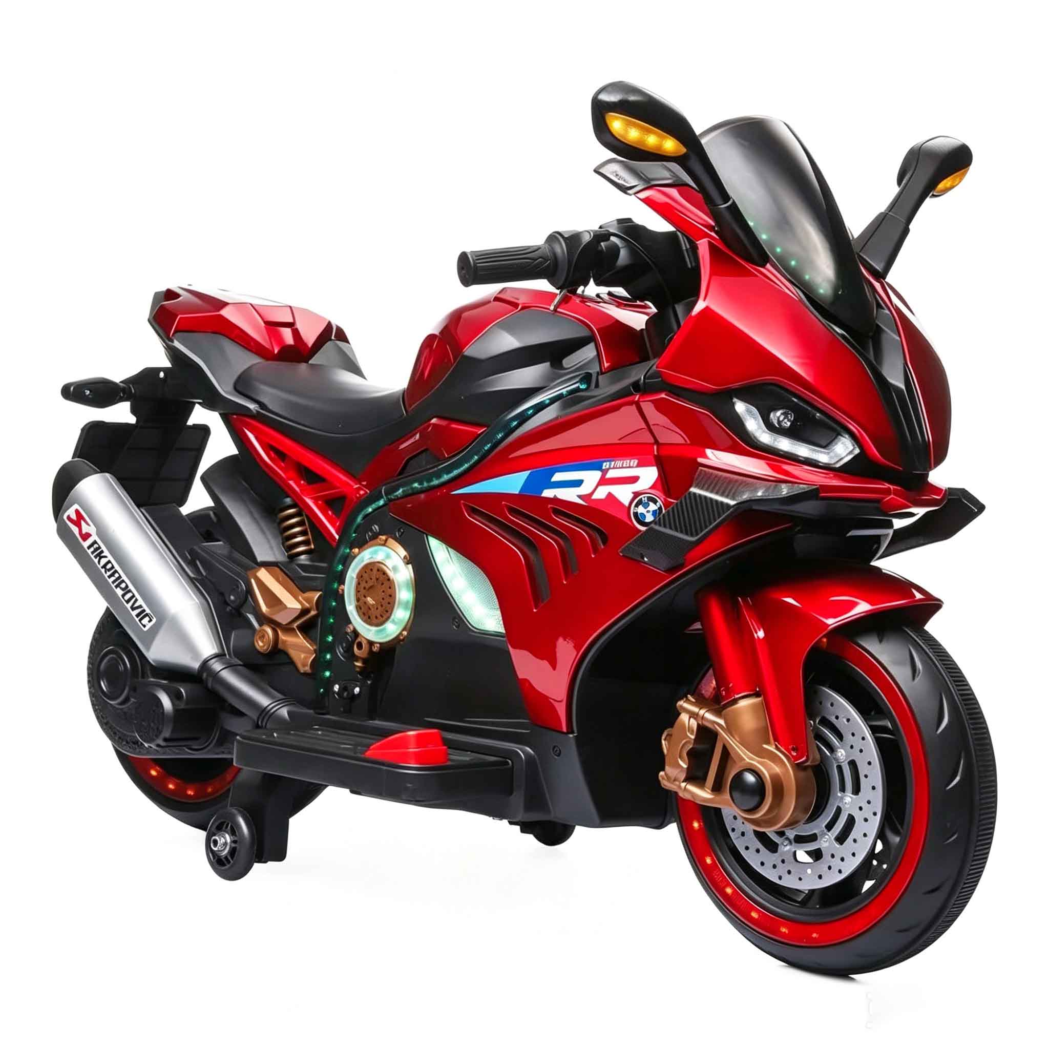 12V Kids Ride-On Motorcycle Cool LED Lights & Bluetooth - Image 5