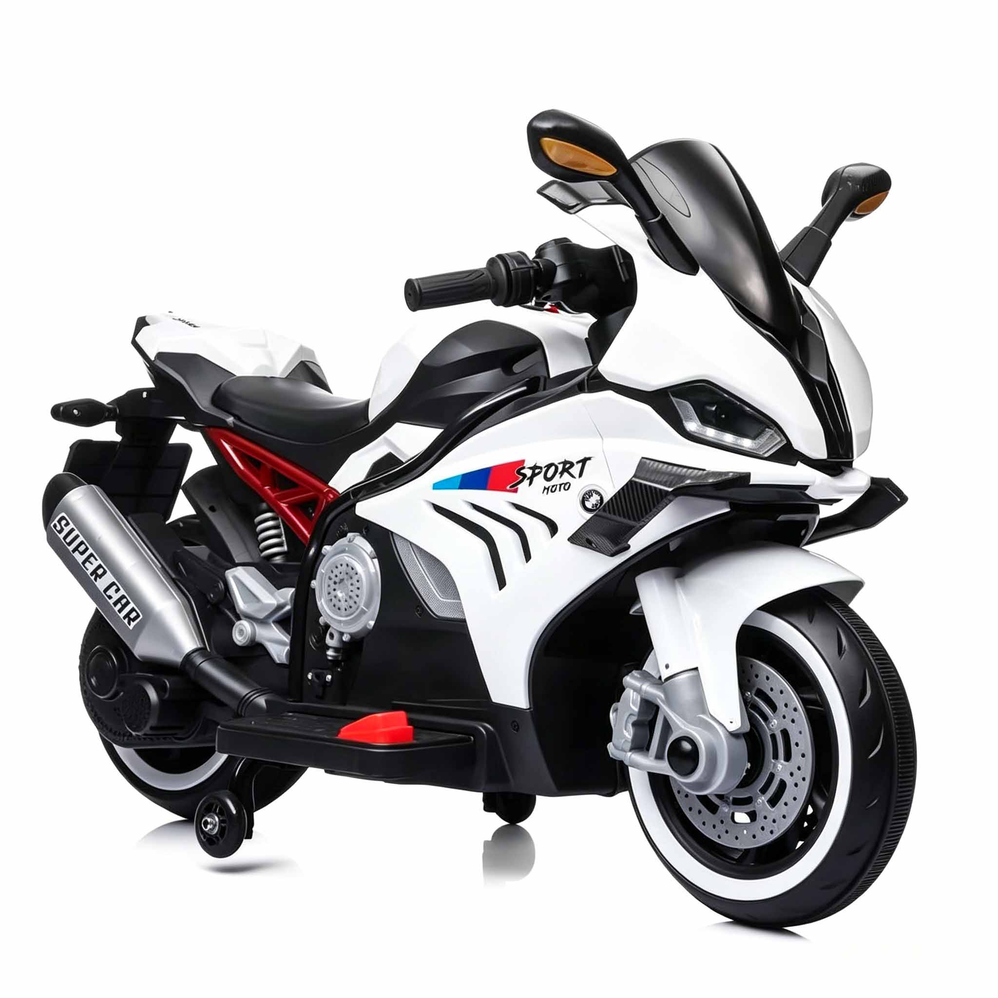 12V Kids Ride-On Motorcycle Cool LED Lights & Bluetooth - Image 6