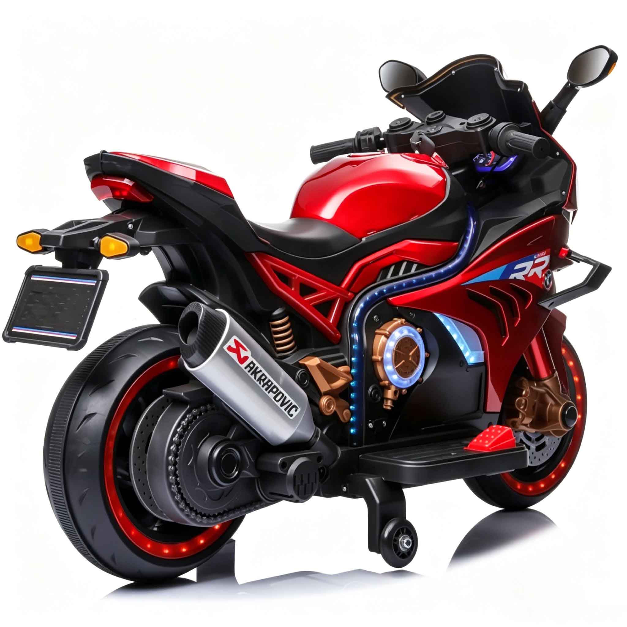 12V Kids Ride-On Motorcycle Cool LED Lights & Bluetooth - Image 7