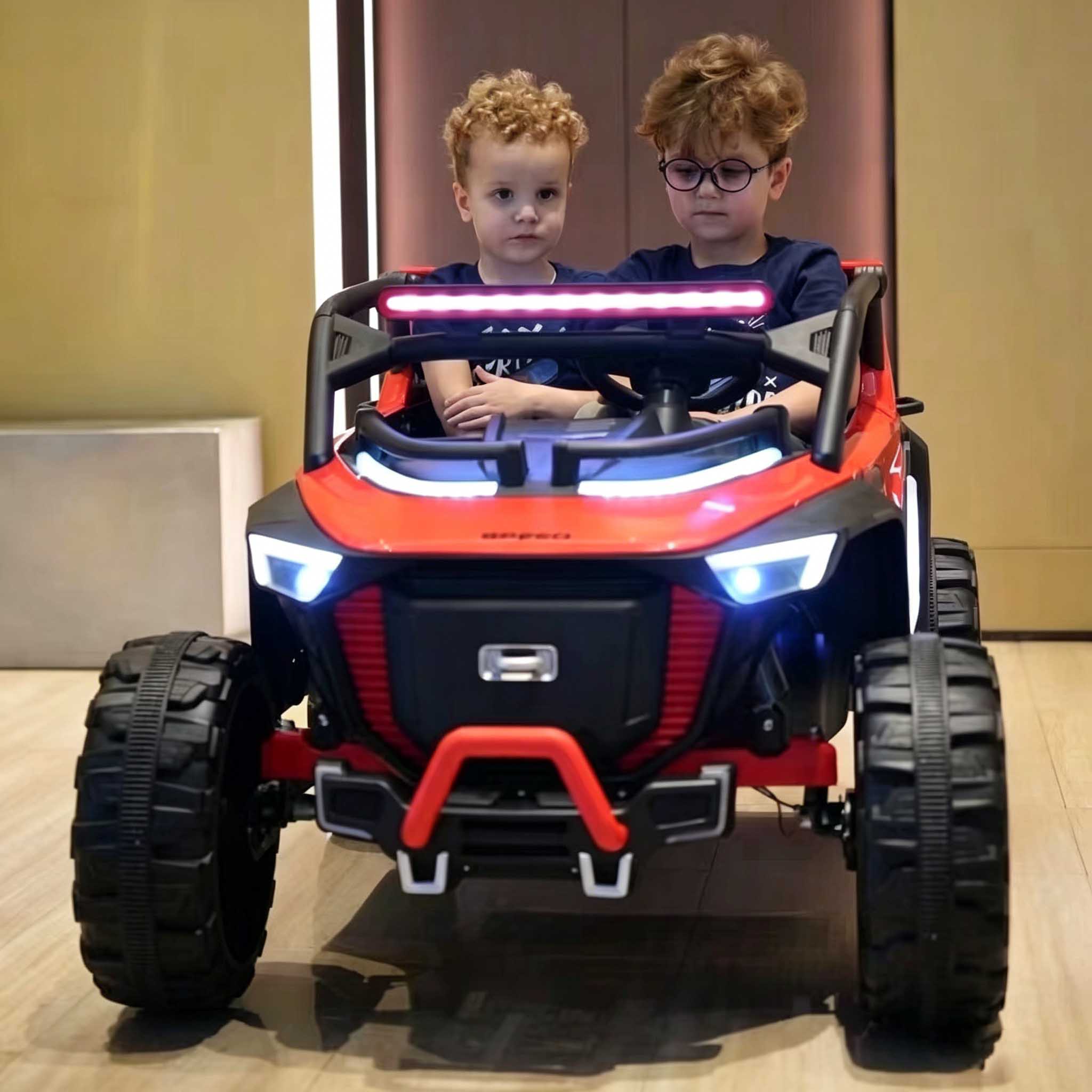 12V Kids 4WD UTV Ride-On Off-Road Car w/ Leather Seat&Remote - Image 4