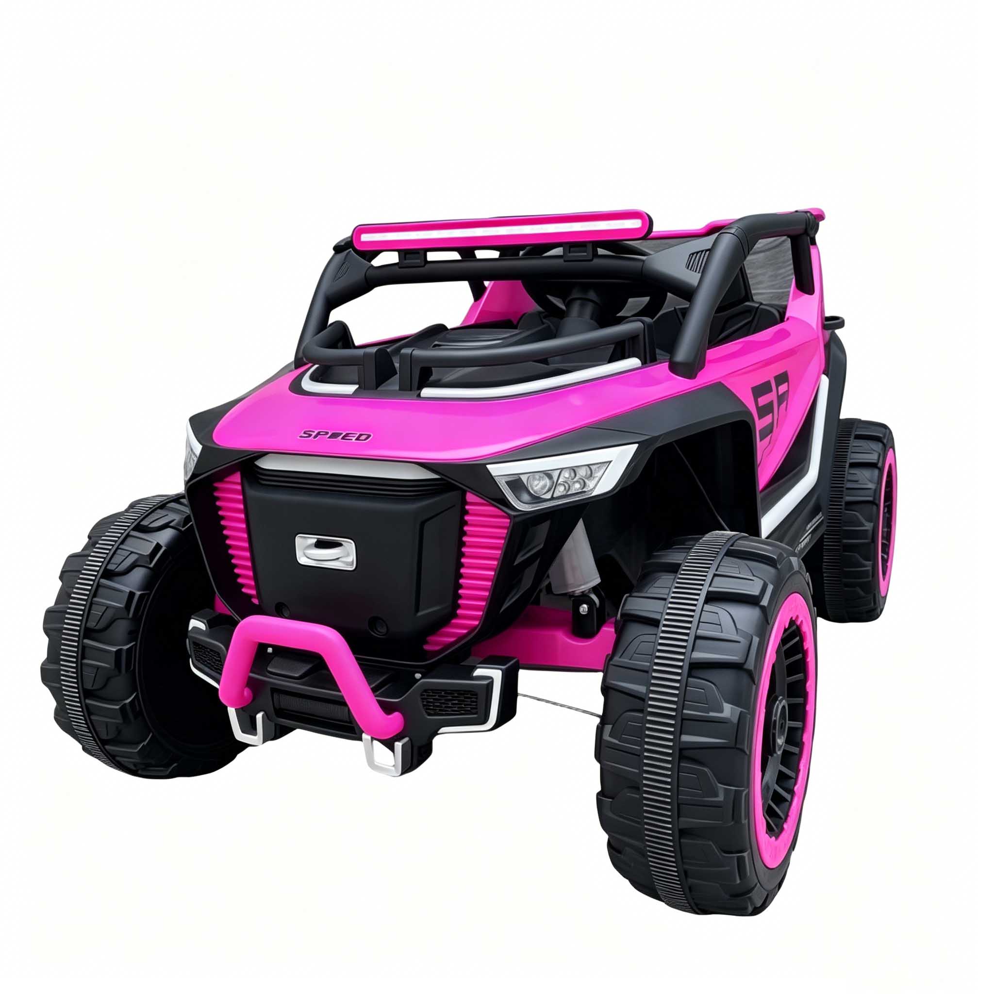 12V Kids 4WD UTV Ride-On Off-Road Car w/ Leather Seat&Remote