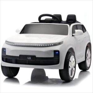12V Kids Ride-On SUV with LED Lights, Swing & Bluetooth Remote
