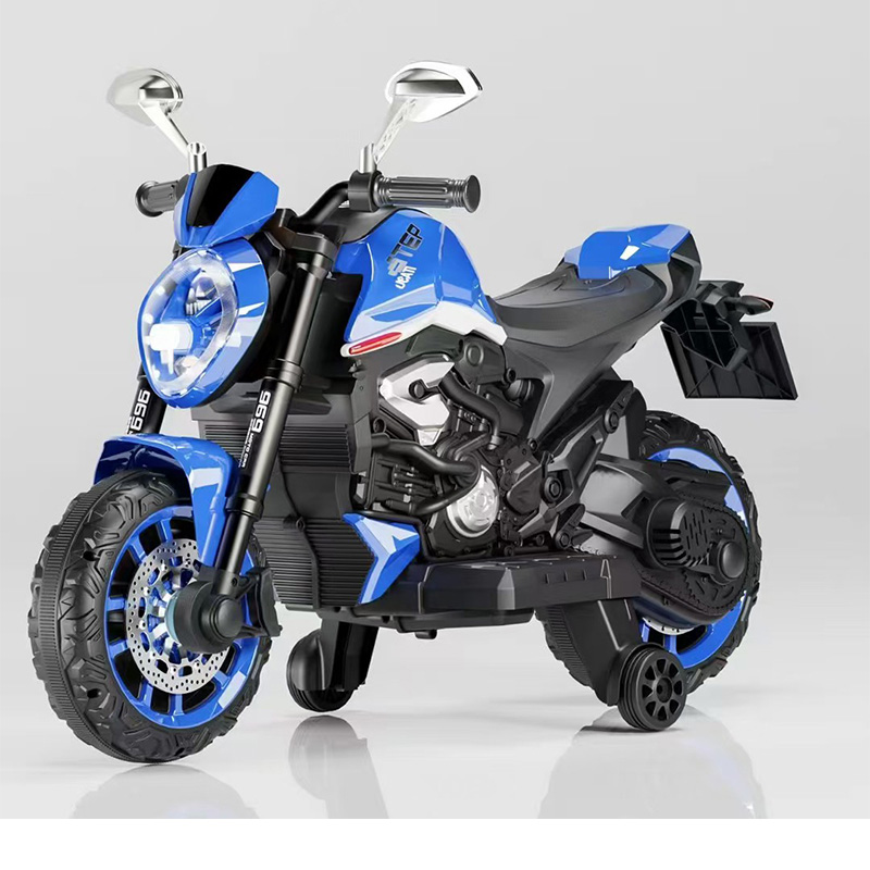 Model 969 kids ride-on motorcycle with dual 380 motors & training wheels, built-in Bluetooth early education audio - Image 4