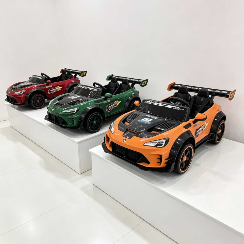 CA911 kids electric ride on car multiple color options display