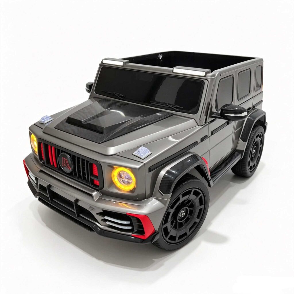 Gray open roof kids toy jeep