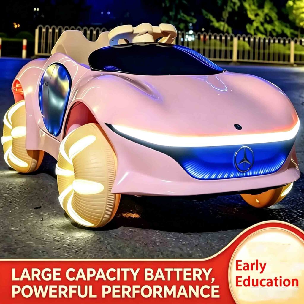 8808 pink LED light wheels large battery toy car