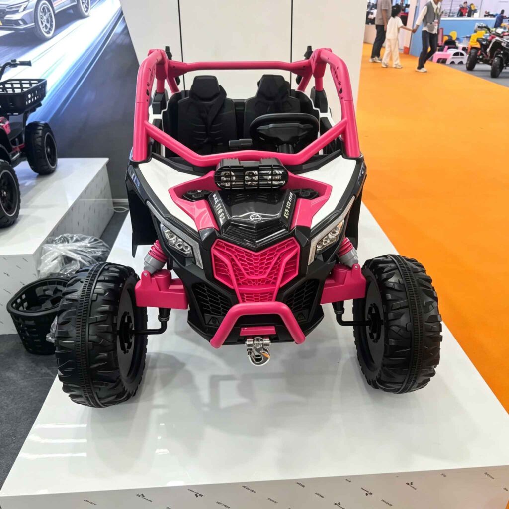Pink 2 seat kids off-road electric toy car